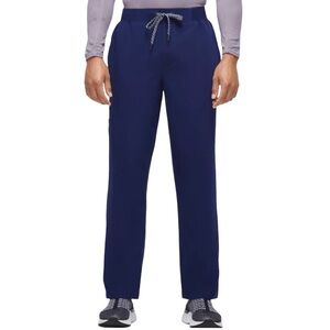 Jaanuu Men's Solution 6-Pocket Scrub Pants  in Navy Blue Size 2X/XXL